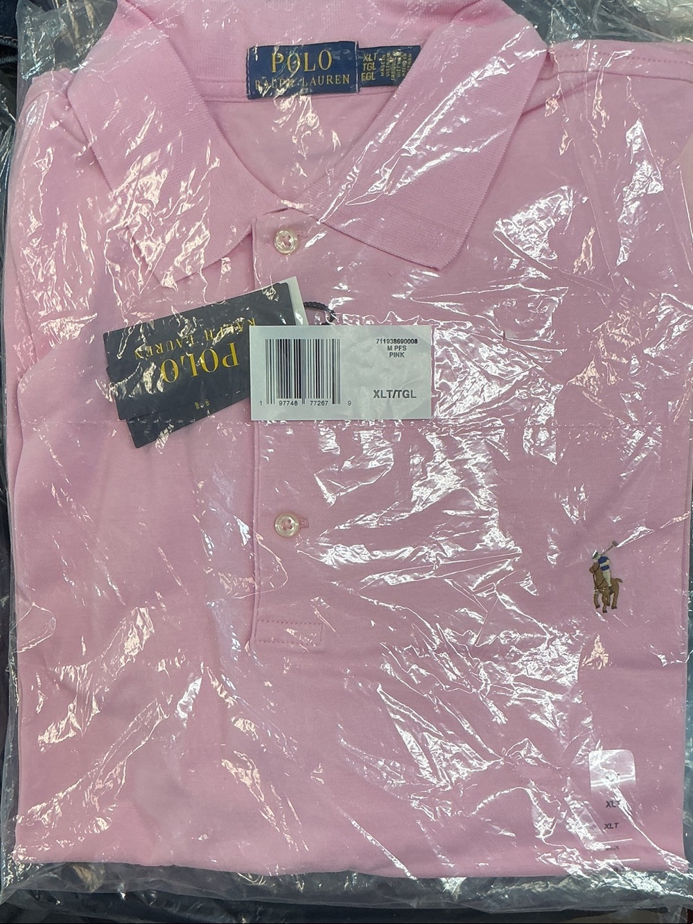 Polo by Ralph Lauren Men’s Light Pink Classic Polo with Embroidered Pony